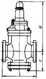 YW42F、YW42X型鑄鋼減壓穩(wěn)壓閥PN16～PN25外形尺寸圖